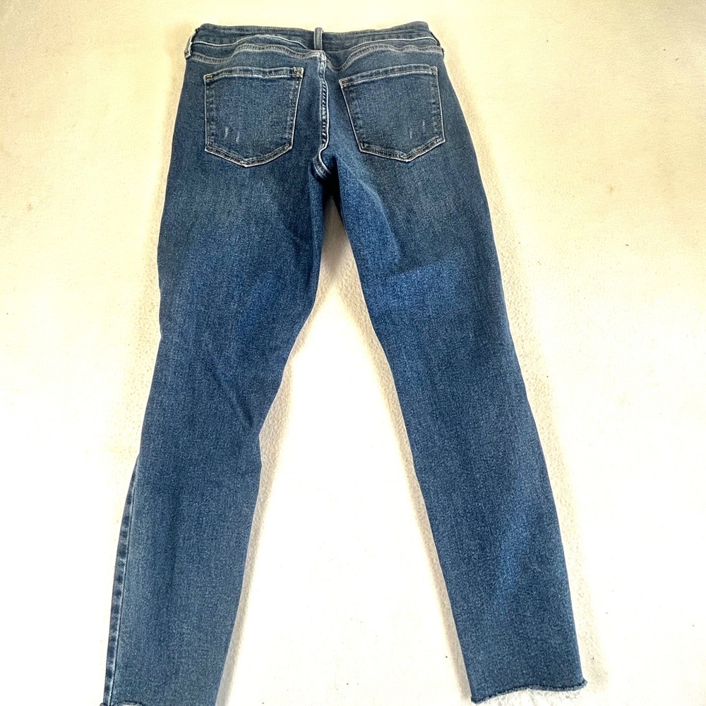Old Navy Rockstar Super Skinny‎ Jeans Womens 8 Med Wash Distressed Ripped Denim - Picture 11 of 12